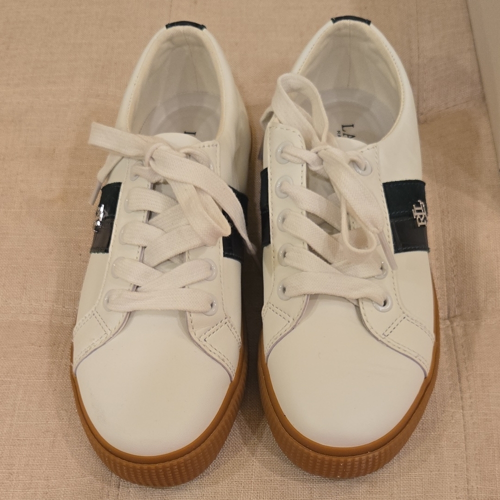 Polo by Ralph Lauren White and Navy Sneakers
